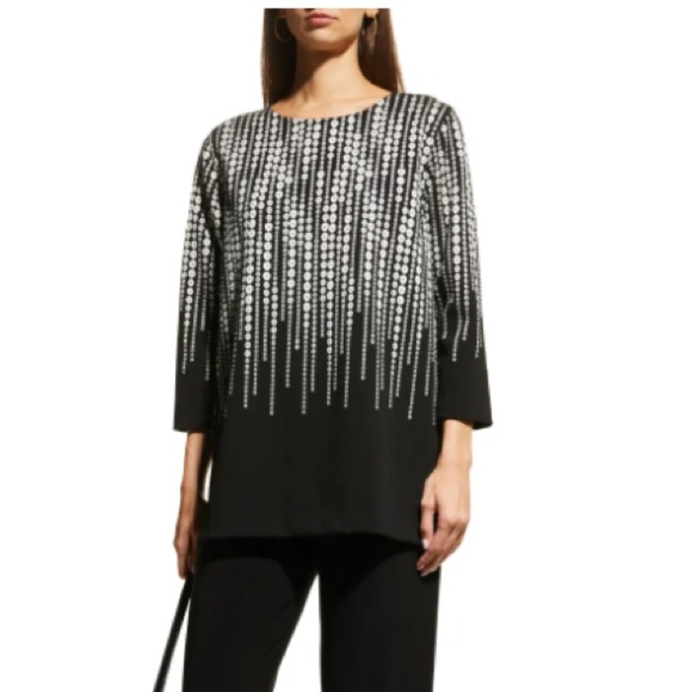 Caroline Rose XS black tunic silver party